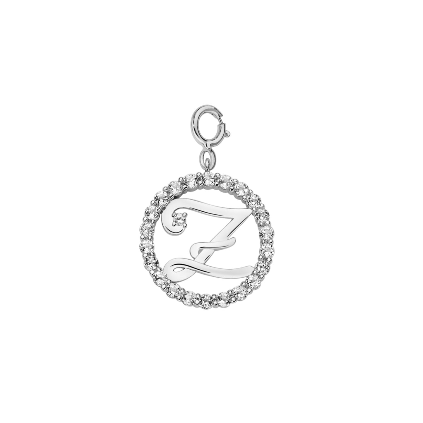 Miluna Pendant charm in silver and topazes - PFD857-A