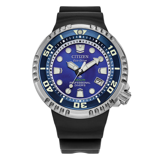 Diver's Eco Drive 300 mt Gas Diver Unite with Blue L.E.