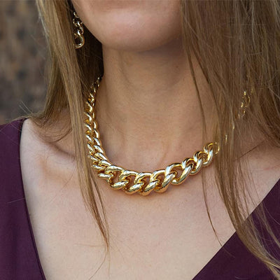 Unoaerre - Gilded bronze necklace with chain - 000EXH4764000 - 1551