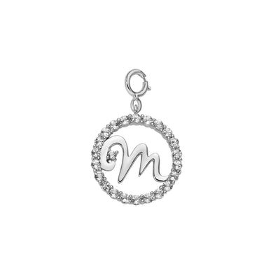 Miluna Pendant charm in silver and topazes - PFD857-A