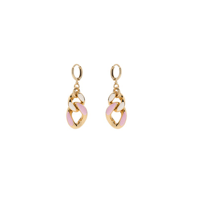 Unoaerre Earrings with pink and white enamel - 007EXO0021005