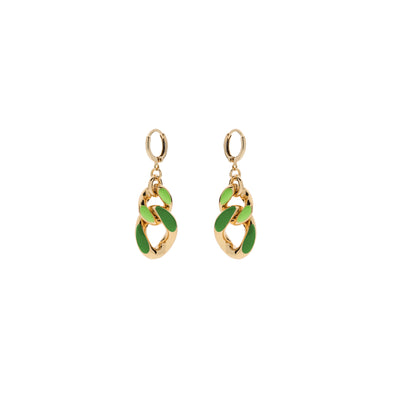 Unoaerre Earrings with green enamel - 007EXO0021001